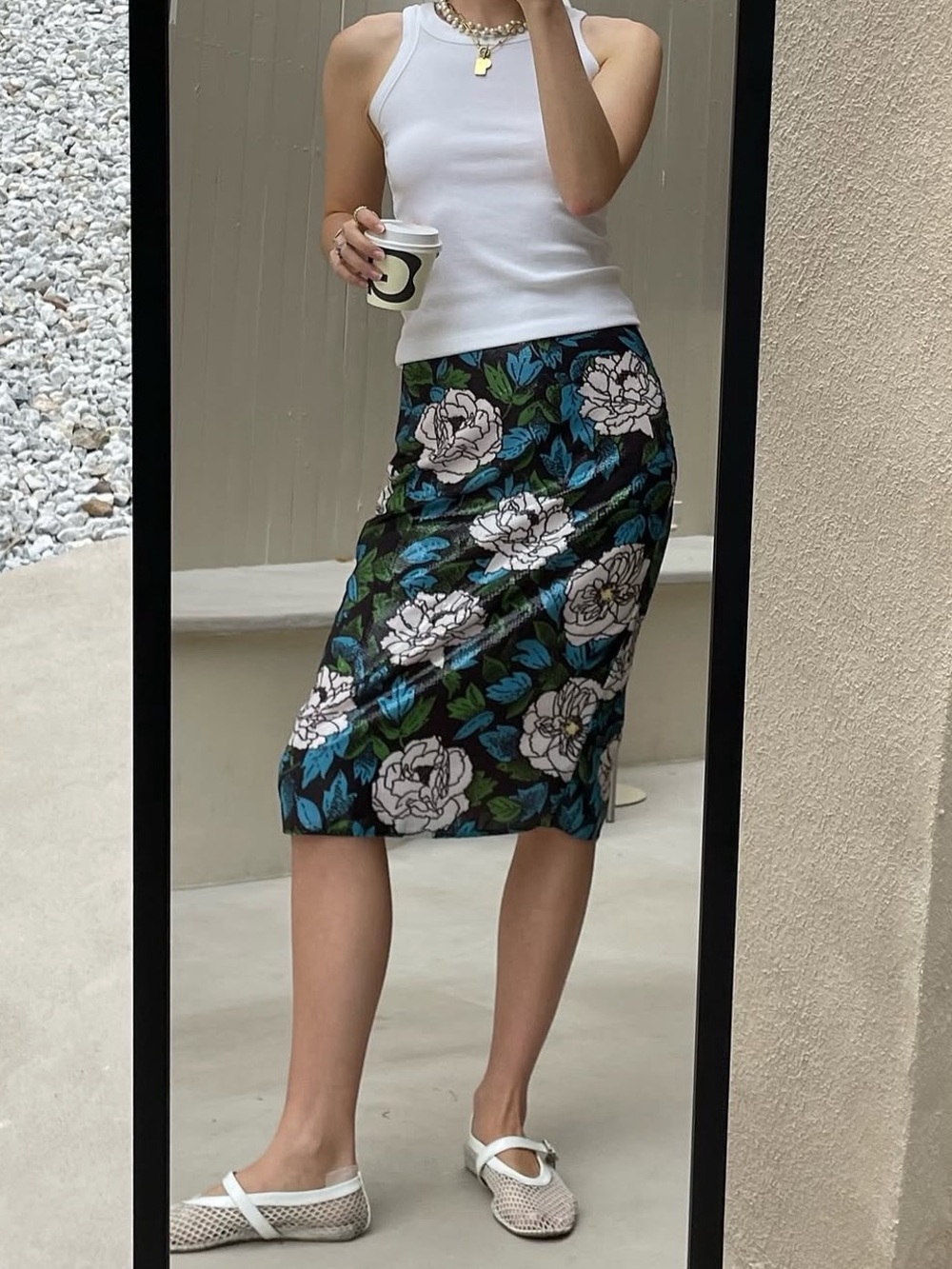 DVF Boswell Floral Sequin Skirt